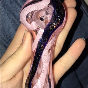 NEW Shimmery, Pink, Color-Changing Tobacco Bowl